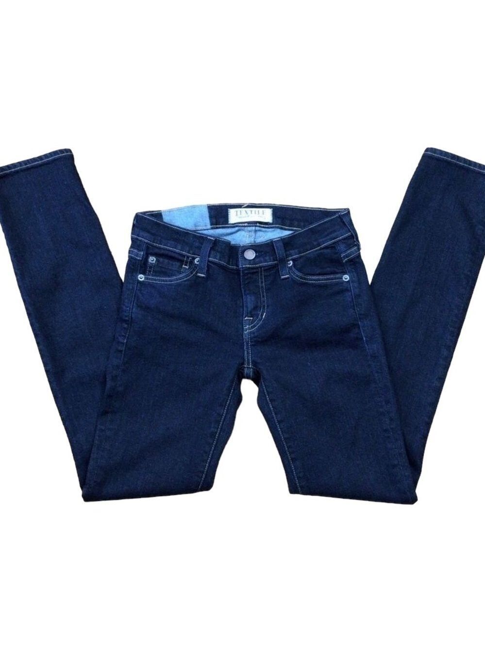 TEXTILE Elizabeth and James Debbie Dark Wash Skinny Jeans Low Rise Size 25 Denim